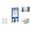 Geberit Duofix Modul na závesné WC s tlačidlom Sigma30, lesklý chróm/chróm mat + Duravit D-Code - WC a doska, Rimless, SoftClose 111.300.00.5 NH6