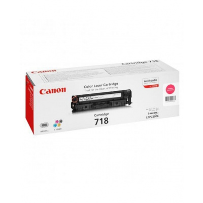 Canon originál toner CRG718, magenta, 2900str., 2660B002, 2660B011, Canon LBP-7200Cdn, Purpurová, CANON I-SENSYS MF8340 Canon