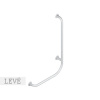 Jika UNIVERSUM Madlo do sprchy 750 x 450mm ľavé, nerez H3897120030001