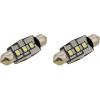 LED autožiarovka COMPASS Žiarovka 3 LED SMD 12V suf.11X38 SV8.5 NEW-CAN-BUS biela 2ks (8591686338270)
