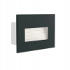Schodiskové svietidlo Kanlux 3 W s integrovaným LED zdrojom 10,5 cm, čierne