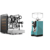 Rocket Espresso Appartamento, black/copper + Eureka Mignon Specialita, CR tiffany blue