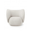 Ferm Living Kreslo Rico Boucle – sivobiele