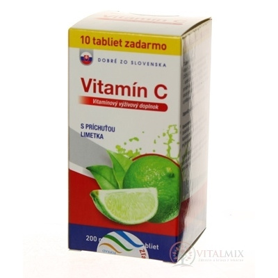 Dobré z SK Vitamín C 200 mg príchuť LIMETKA tbl 60+10 (70 ks)