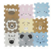 Penová podložka Puzzle 30x30 cm 9ks, Animals