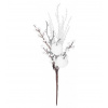 Magichome Vetvička s bobuľkami a jabĺčkami biela 32cm