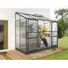 Skleník k stene Vitavia Ida 3300 polykarbonát 4 mm 128x254 cm čierny