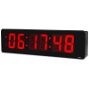 E-CLOCK JH828 Digitálny LED budík, digitálne hodiny s dátumom a teplotou, červená