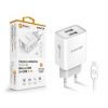 Aligator síťová nabíječka, 2x USB, smart IC, 2,4 A, kabel micro USB 2A, bílá CHA0041