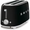 Hriankovač SMEG 50's Retro Style 4x2 čierny 950W (TSF02BLEU)