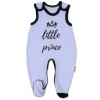 Baby Nellys Dojčenské bavlnené dupačky Little Prince modré