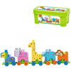 Ecoiffier ECOIFFER Baby kostky Abrick Maxi vláček ZOO STAVEBNICE v boxu plast