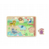 ZVUKOVÉ PUZZLE DREVENÉ INTERAKTÍVNE PUZZLE SAFARI TOOKY TOY