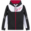 mikina SESSIONS 3 HOODIE, ALPINESTARS (černá/bílá/červená, vel. L)