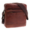 Pánska kožená crossbody taška Sendi Design B-710 koňakovo hnedá