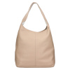 Dámska kožená kabelka cez rameno Italia Margo - béžová