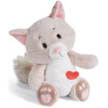 NICI Love Mačička huňatá sediaca GREEN 25 cm