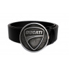 TXR Kožený opasok Ducati 120 cm (Moto opasok s prackou Ducati, vyrobený z hovädzej lícovej kože, zaručujúce dlhú životnosť.)