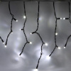 DECOLED LED svetelné cencúle, 3x0,9 m, ľadovo biela, čierny kábel, 174 diód, IP67