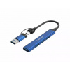Canyon DS-02 modrý CNS-TDS02BL - USB / USB-C rozbočovač (HUB) 4port