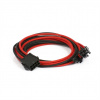PHANTEKS 6+2-Pin PCIe Extension Cable 50cm - Sleeved Black/Red PH-CB8V_BR