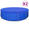 vidaXL Krycie plachty na bazén 2 ks PE okrúhle 540 cm 90 g/m² - Modrá - 2952-253981
