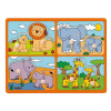 Woody Puzzle pre najmenších s úchytkami Safari zvieratká