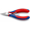 KNIPEX 35 22 115 Kliešte pre elektroniku, polguľaté čeľuste, viacsl. návleky, leštené