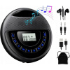 Samochodowy odtwarzacz CD czarny przenośny s reproduktormi, AUX, USB, nabíjateľný