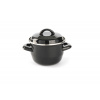 Hrnec na polévky a omáčky s poklicí o průměru 120 mm, 0,8 l | HENDI, 625705 inox;černý