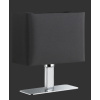 Trio - MING Trio - lampa stolová - čierny textil + chróm - 230mm