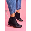 Plátené dámske Sneakersy čiernej farby na skrytom opätku vo výpredaji, FF274A191 BLK__10587-40 40