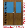 Soft Dvojkrídlové vchodové dvere plastové 1/2 sklo 175x175 cm - Akce!