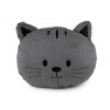 Dekoračný vankúš plyšový pes, mačka šedá 1ks