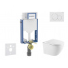 Geberit Kombifix Set predstenovej inštalácie, klozetu Oudee a dosky softclose, tlačidlo Sigma01, alpská biela SANI15CA3158