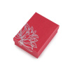 Škatuľka na šperky 6,5x9 cm - červená svetlá strieborná (12 ks)