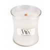 WoodWick Island Coconut - Kokosový ostrov vonná sviečka s dreveným knôtom a viečkom sklo malá 85 g
