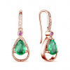 Eppi Smaragdové náušnice so zafírmi a diamantmi Tania E32672