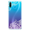 Silikonové pouzdro iSaprio - Huawei P30 Lite - Bílá Krajka 02 (Odolný silikonový kryt, obal, pouzdro iSaprio - Huawei P30 Lite - Bílá Krajka 02 - skvělá ochrana a pružnost, stylový UV potisk, lehkost,