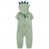 CARTERS CARTER'S Overal na zips bez nožičiek kr. rukáv Green Dino chlapec NB