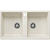 Blanco Zia 9, silgranitový drez 860x500x190 mm, 2-komorový, biela soft, BLA-527210