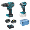 Makita DHP490+DTD153 Li-ion LXT aku sada (18V/2x3,0Ah) + Makpac