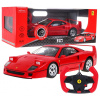 RASTAR RC auto Ferrari F40 1:14 červené (Rastar RC model, gumové kolesá)