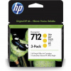HP 712 3-Pack 29-ml Yellow DesignJet Ink Cartridge 3ED79A
