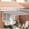 zahrada-XL Vysúvacia markíza vidaXL svetlosivá 350x250 cm, Textília na výmenu markízy vidaXL pre rám 3.5x2.5 m svetlosivá 3330385