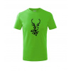 Jeleň z listov - Tričko detské bavlnené - 104-110cm / 3-4 roky ( Apple Green )