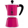 Kávovar 3 TZ ružový - Bialetti Rainbow - jemné škrabance, chyby farby