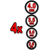 Push Production Rubber Cockring 4 Ring Set