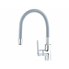 BALLETTO Batéria stojanková, flexibilné horné rameno šedé, 550mm, lesklý chróm 81121