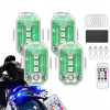 LED stroboskopické lampy 4 kusy pre auto, dron, bicykel, motor